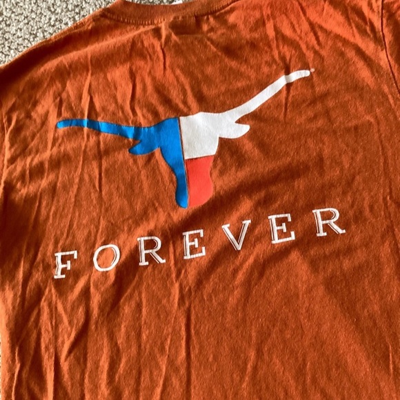 Gildan University of Texas Longhorns Burnt Orange T-Shirt Bevo Forever Small EUC - Picture 2 of 6